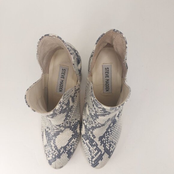Steve Madden Faux Snakeskin Rookie Ankle Booties Size 7B - Picture 3 of 10
